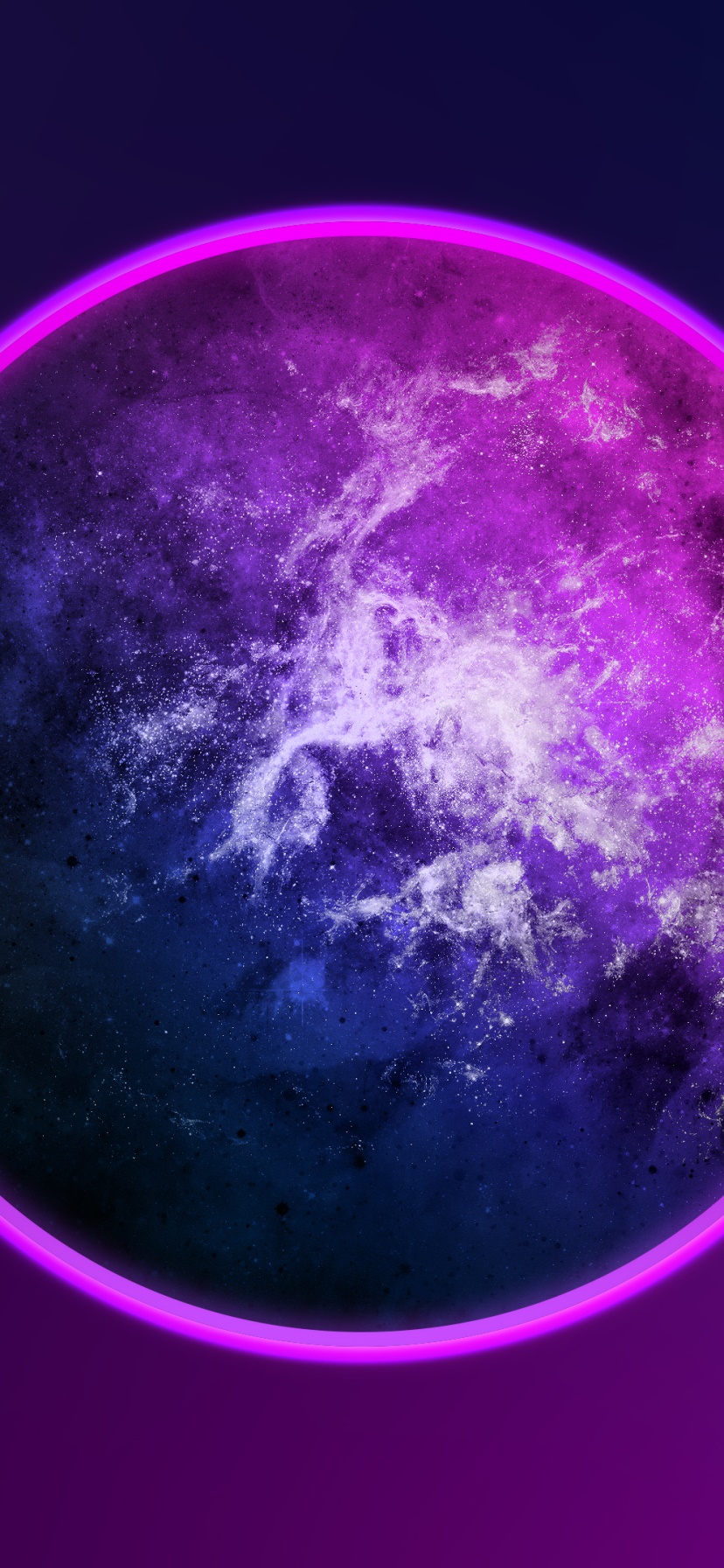 Sci Fi Planets, Planet, Retro, Purple, 828x1792, Phone HD Wallpaper