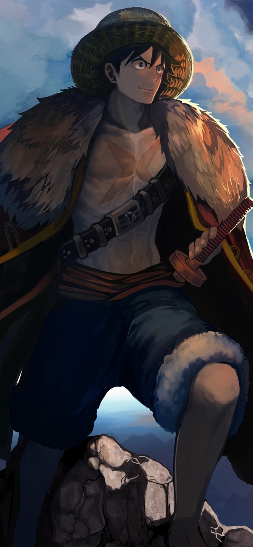 Anime One Piece, Monkey D. Luffy, 828x1792, Phone HD Wallpaper