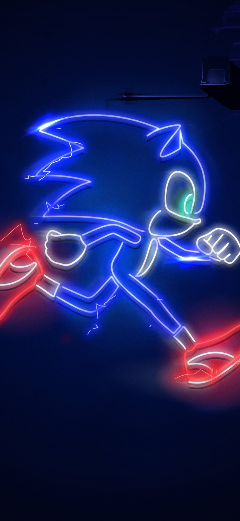 Movie Sonic the Hedgehog, Neon, 828x1792, Phone HD Wallpaper