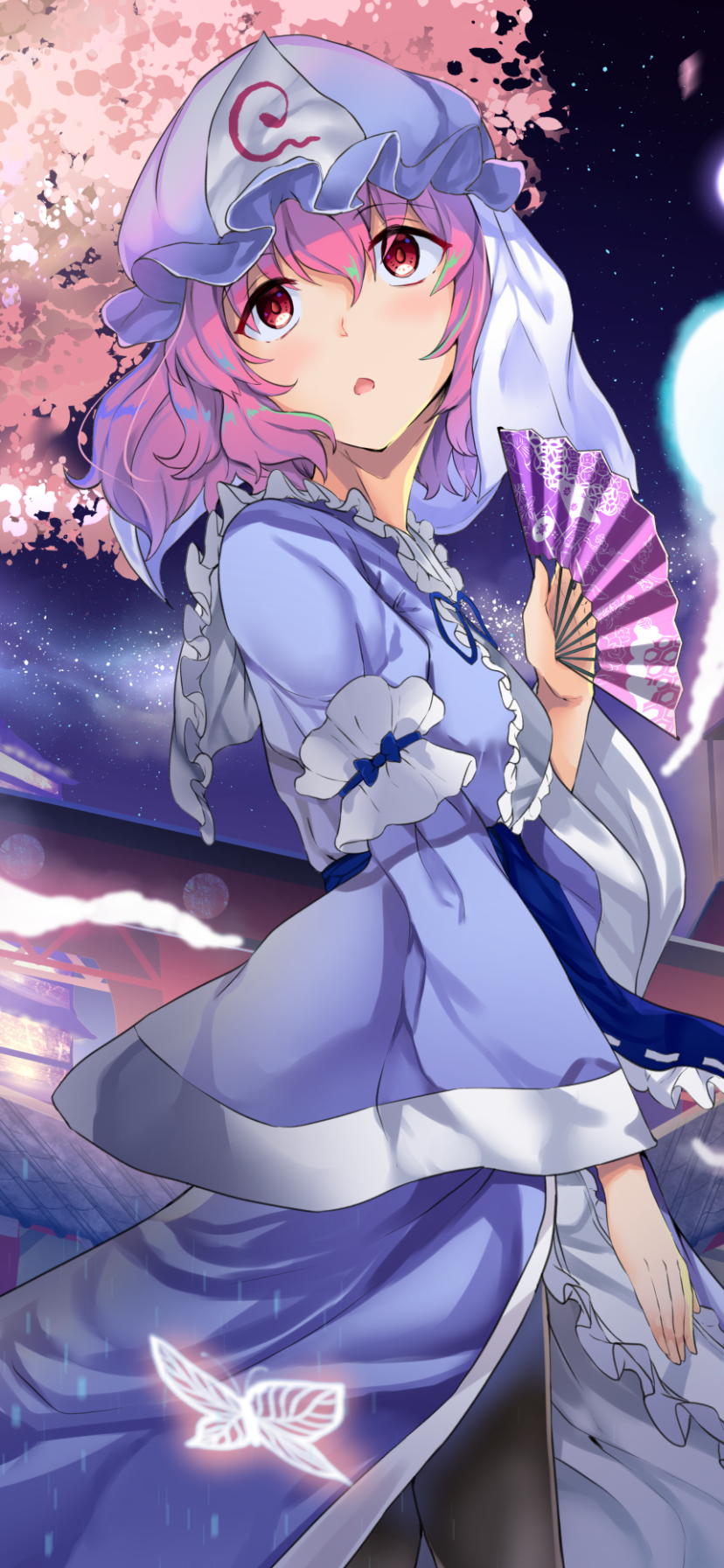 Anime Touhou, Yuyuko Saigyouji, 828x1792, Phone HD Wallpaper