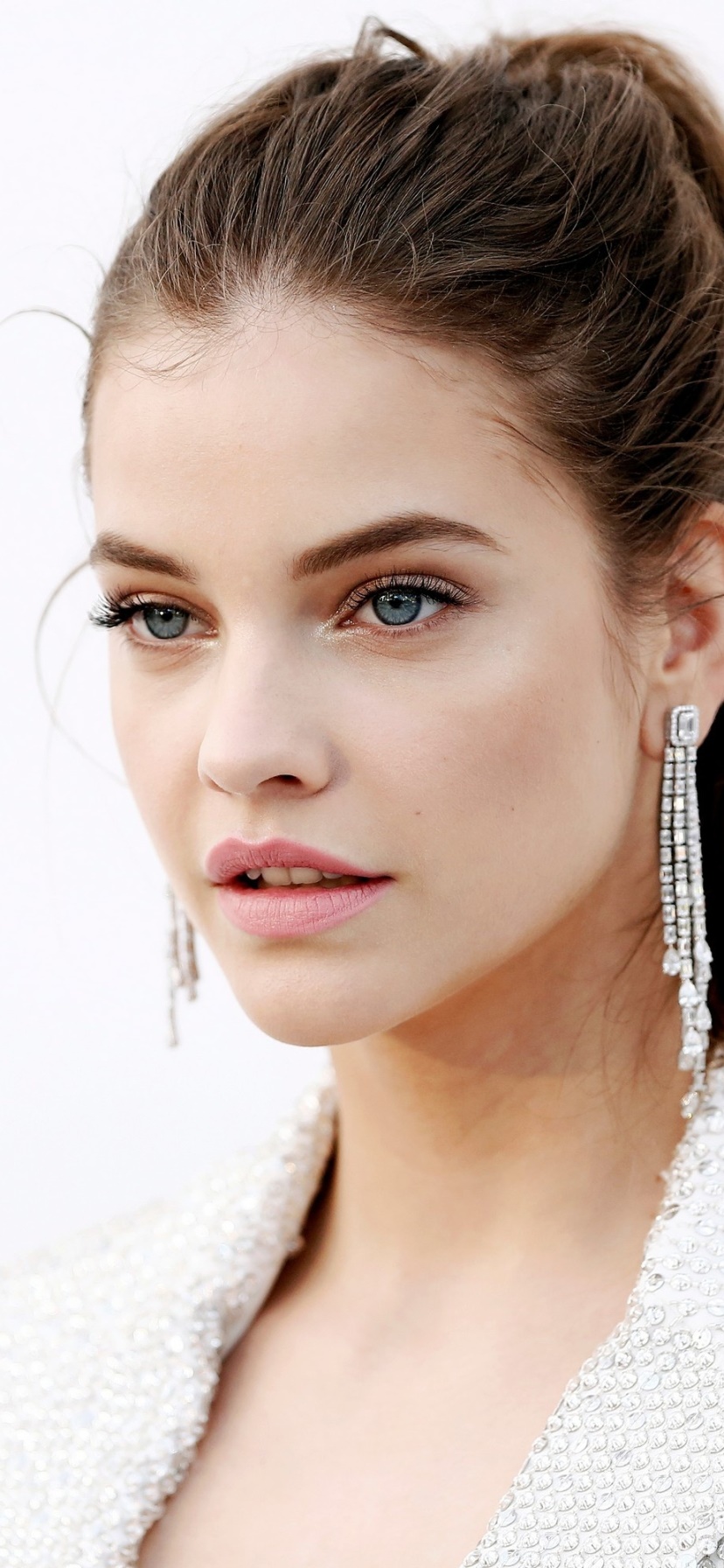 Celebrity Barbara Palvin, Earrings, Blue Eyes, Face, Hungarian, Model, 828x1792, Phone HD Wallpaper