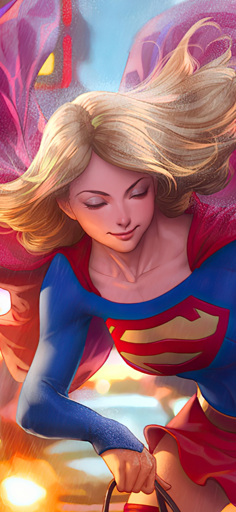 Comics Supergirl, DC Comics, Blonde, 828x1792, Phone HD Wallpaper