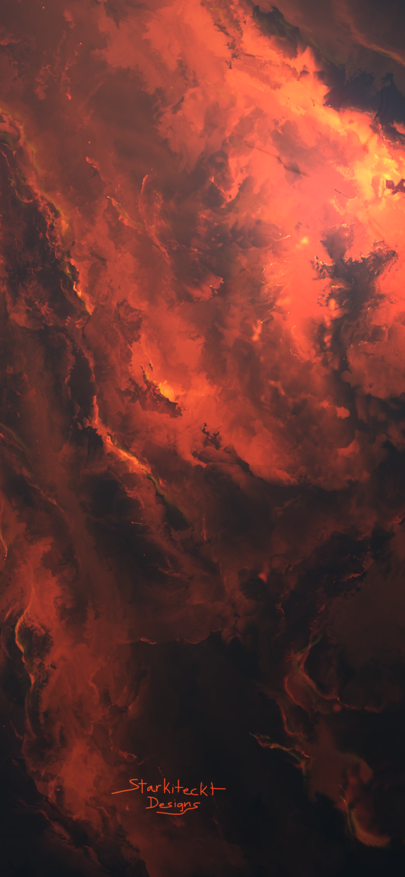 Sci Fi Nebula, Space, Orange (Color), 828x1792, Phone HD Wallpaper