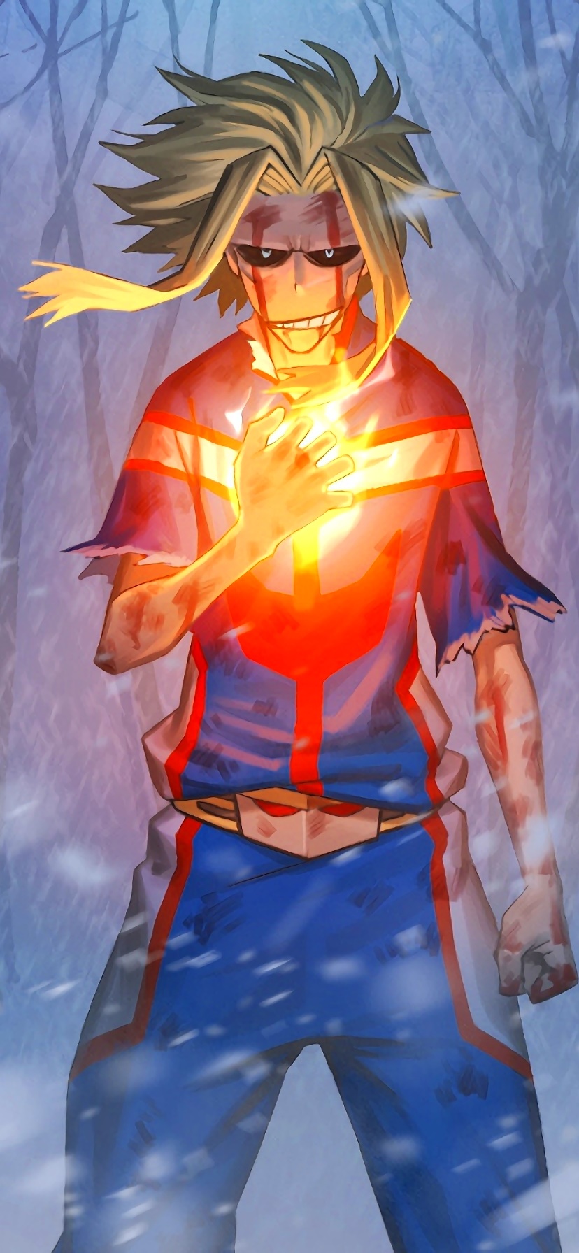 Anime My Hero Academia, Blonde, All Might, Toshinori Yagi, 828x1792, Phone HD Wallpaper