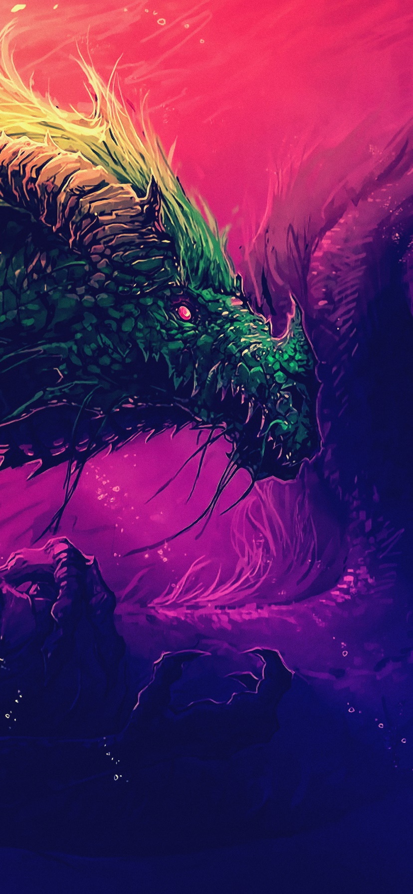 Fantasy Dragon, Water, 828x1792, Phone HD Wallpaper