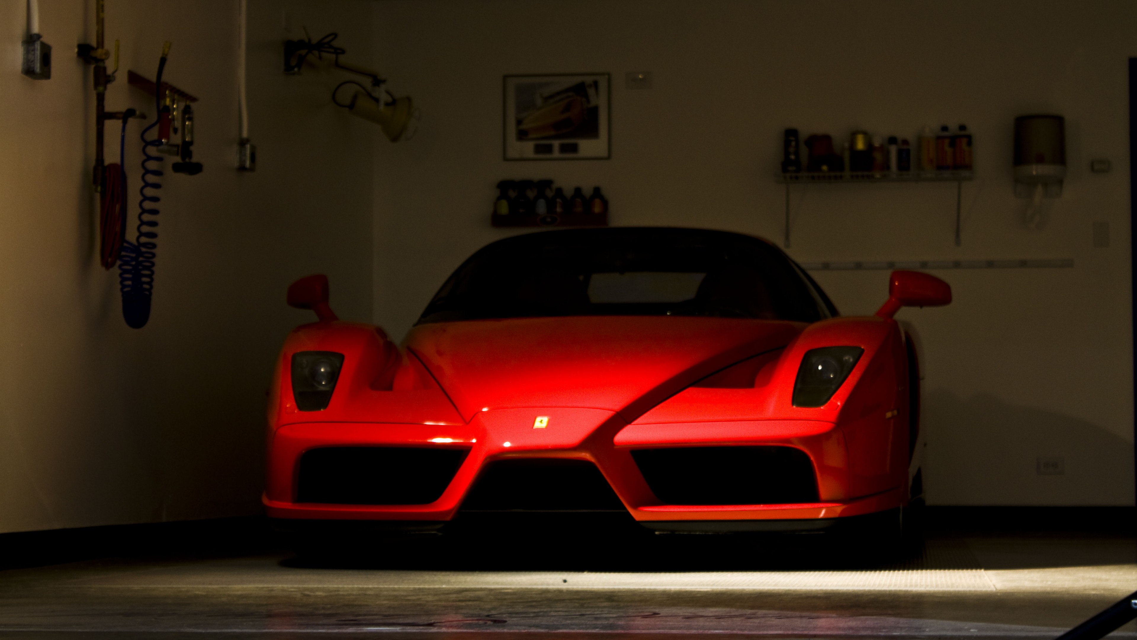 Enzo Ferrari, supercar, luxury cars, sports car, test drive, review, front, red, buy, rent, HD Wallpaper
