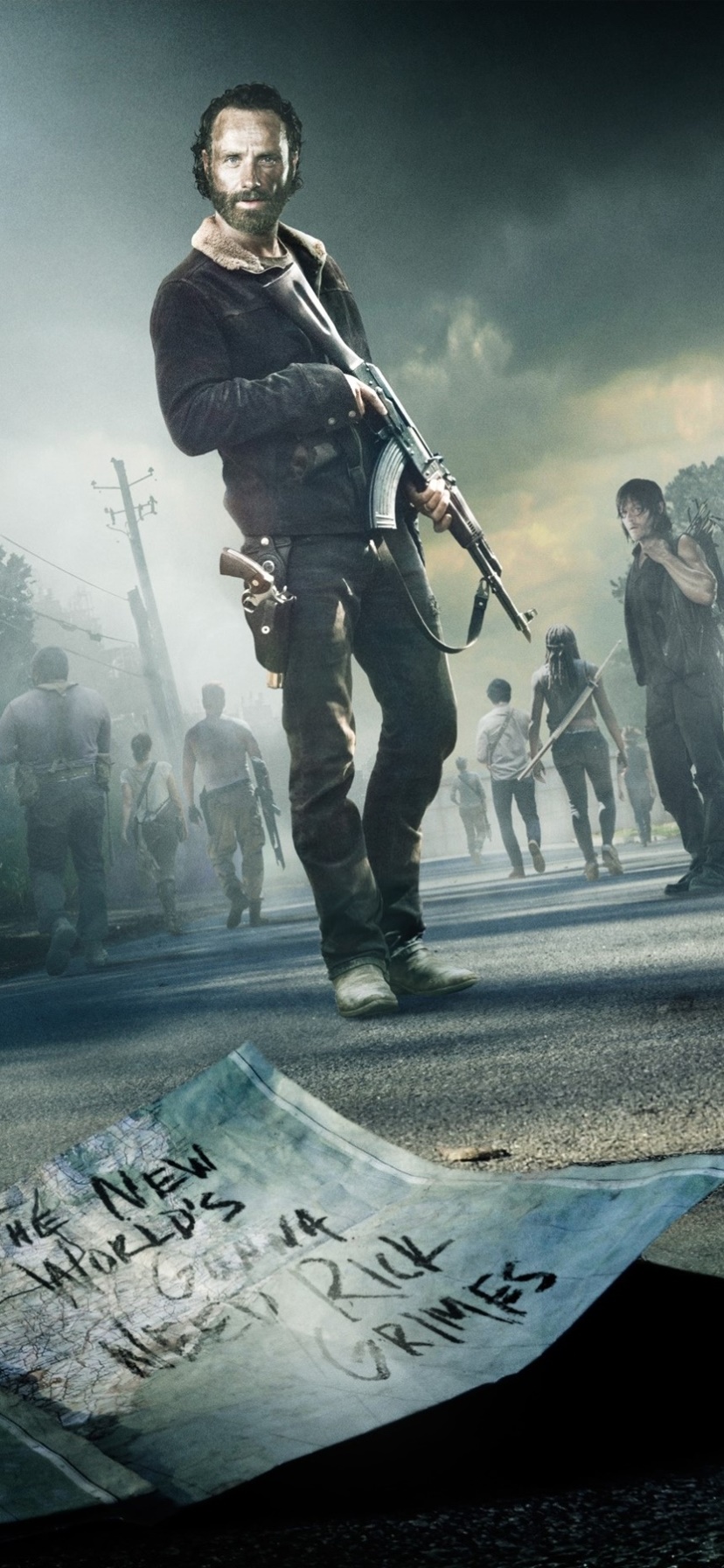 TV Show The Walking Dead, Rick Grimes, Andrew Lincoln, 828x1792, Phone HD Wallpaper
