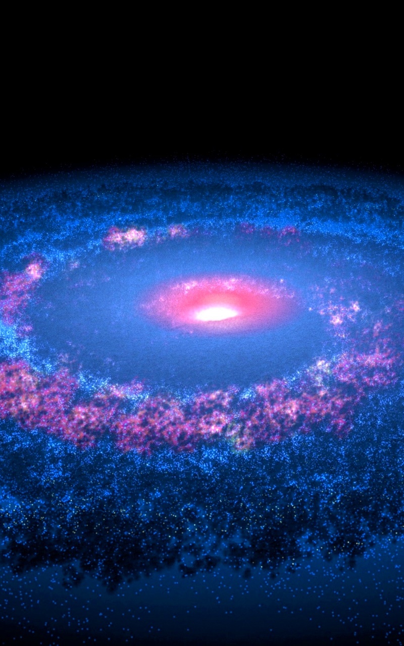Sci Fi Galaxy, Space, Blue, Stars, 800x1280, Phone HD Wallpaper