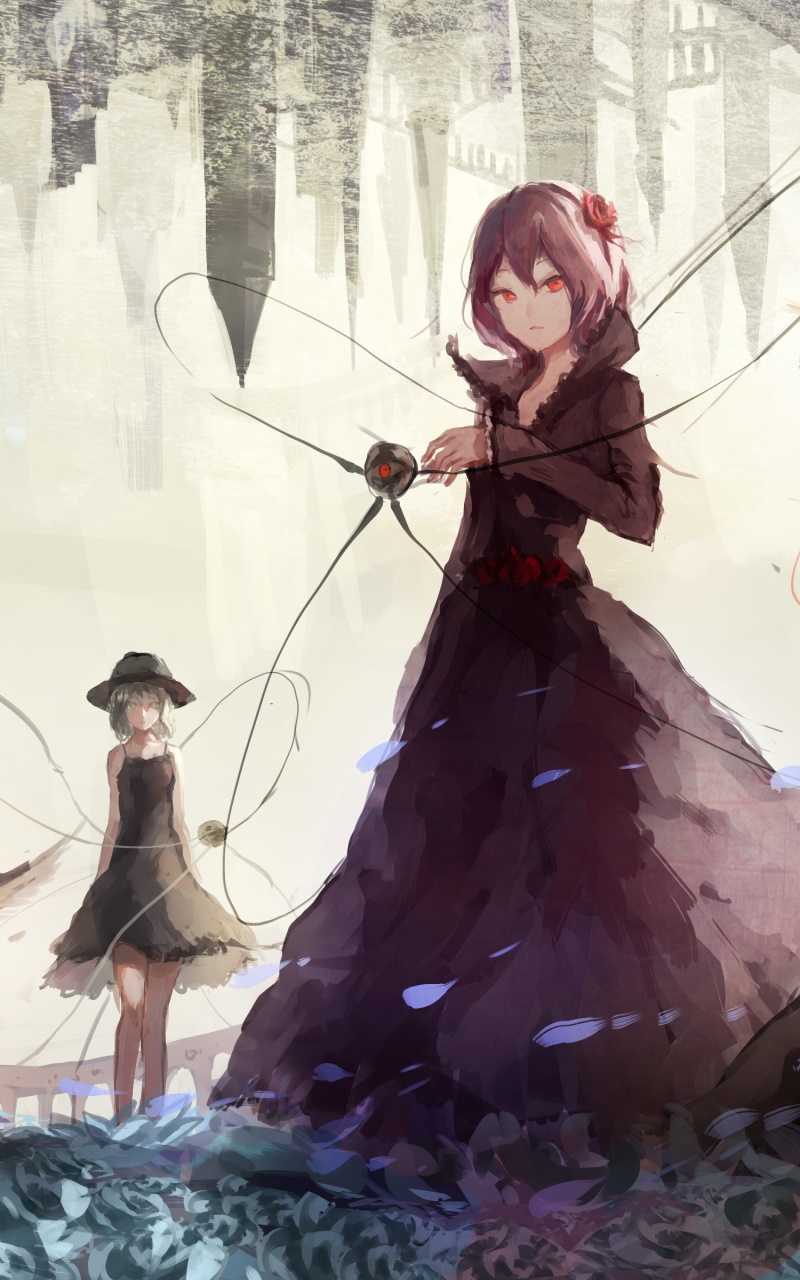 Anime Touhou, Satori Komeiji, 800x1280, Phone HD Wallpaper