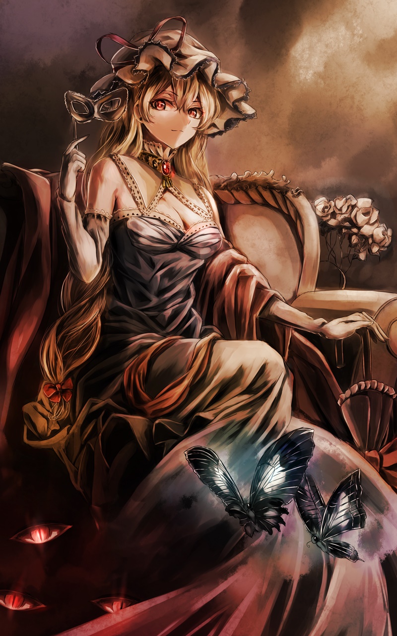Anime Touhou, Yukari Yakumo, 800x1280, Phone HD Wallpaper
