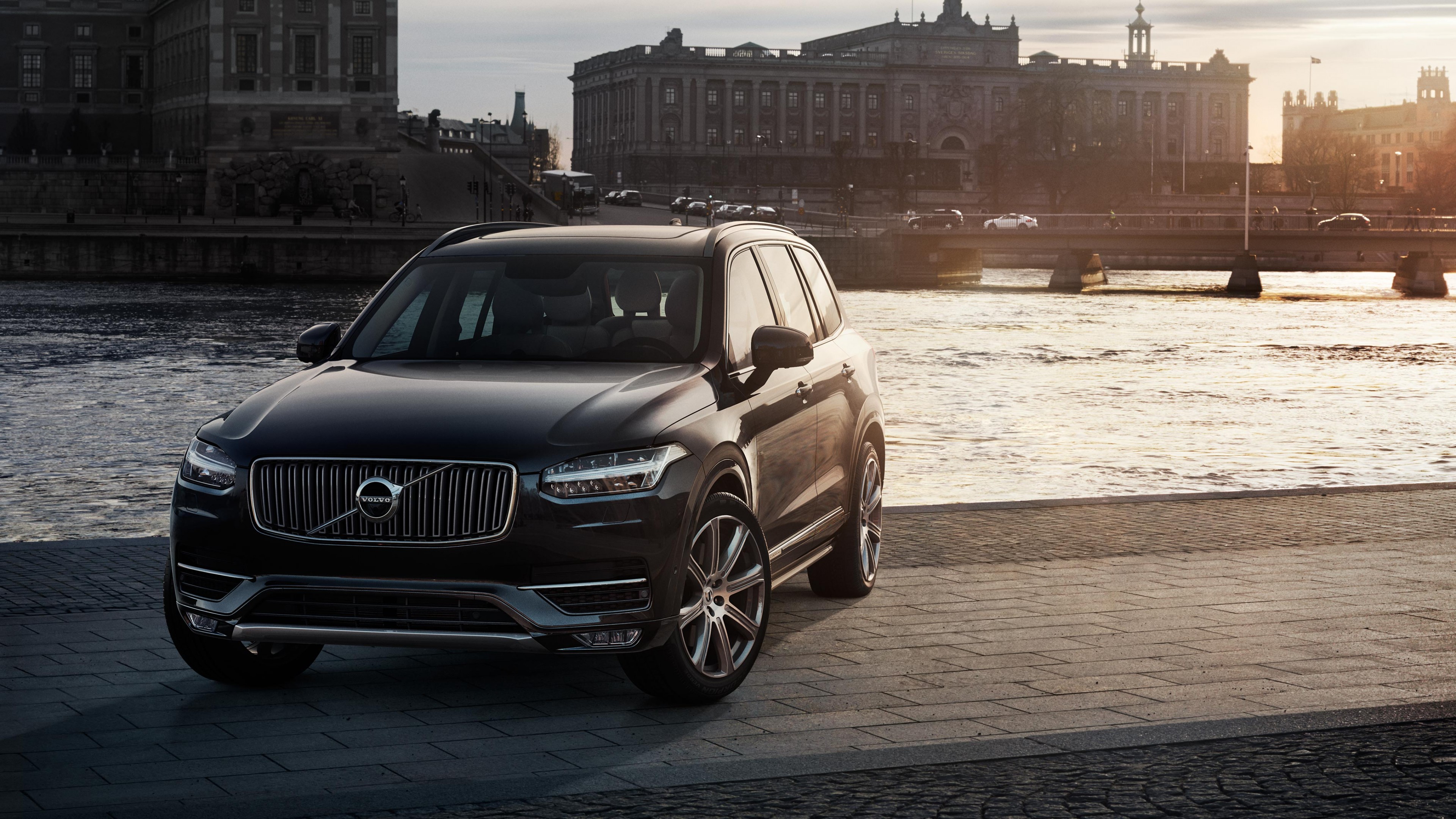 Volvo XC90, crossover, Volvo, SUV, hybrid, luxury cars, review, test drive, front, buy, rent, HD Wallpaper