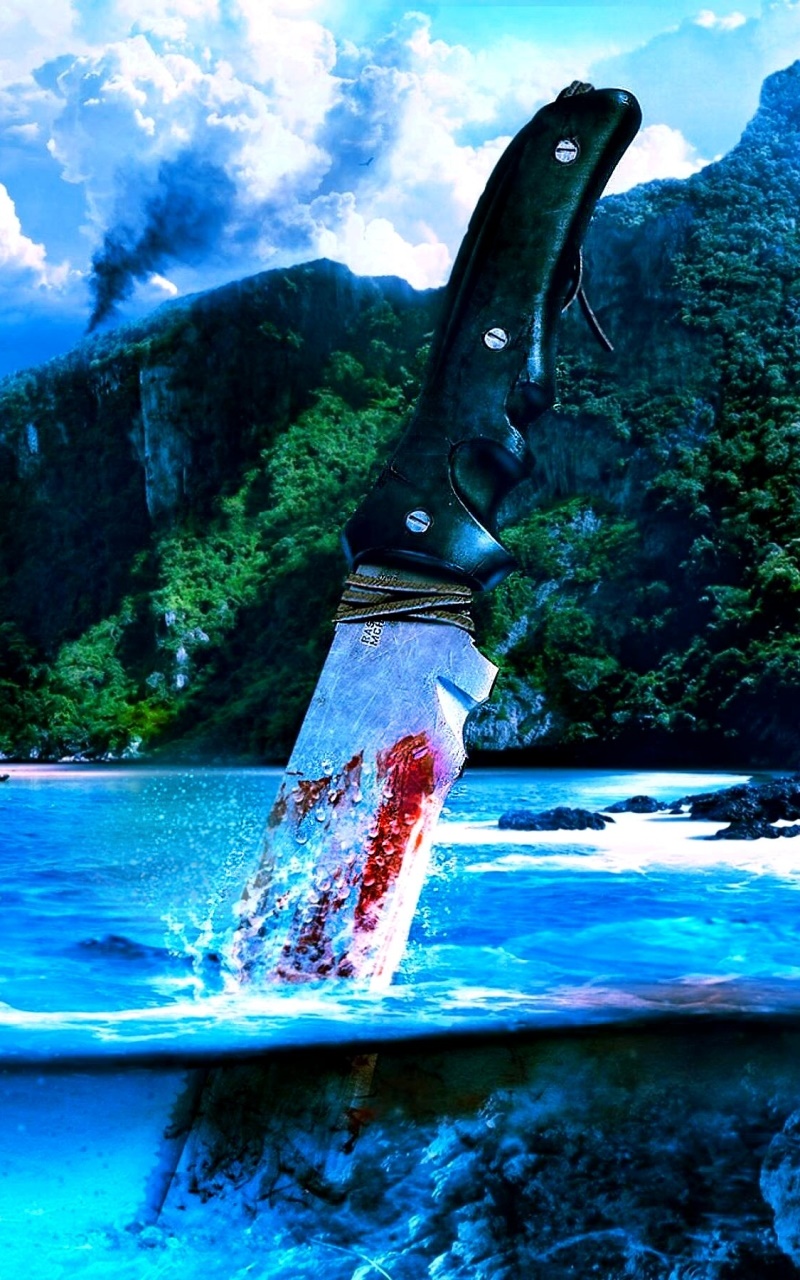 Video Game Far Cry 3, Far Cry, Water, Knife, 800x1280, Phone HD Wallpaper