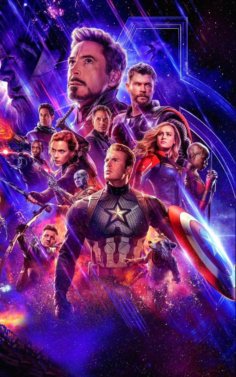 Movie Avengers Endgame, Black Panther (Marvel Comics), Bruce Banner, Black Widow, Captain America, Ant-Man, 800x1280, Phone HD Wallpaper