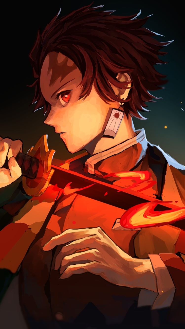 Anime Demon Slayer: Kimetsu no Yaiba, Kimetsu No Yaiba, Tanjiro Kamado, 750x1334, Phone HD Wallpaper