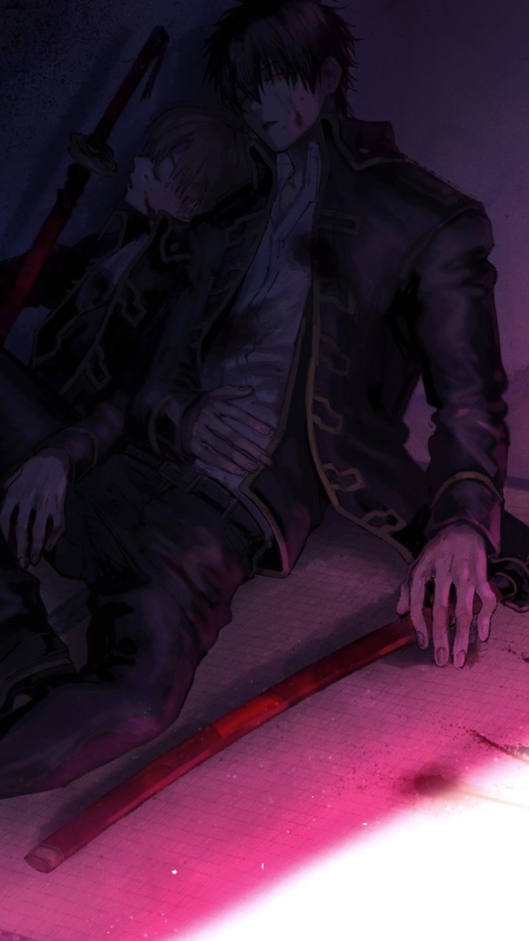Anime Gintama, Toushirou Hijikata, Okita Sougo, 750x1334, Phone HD Wallpaper