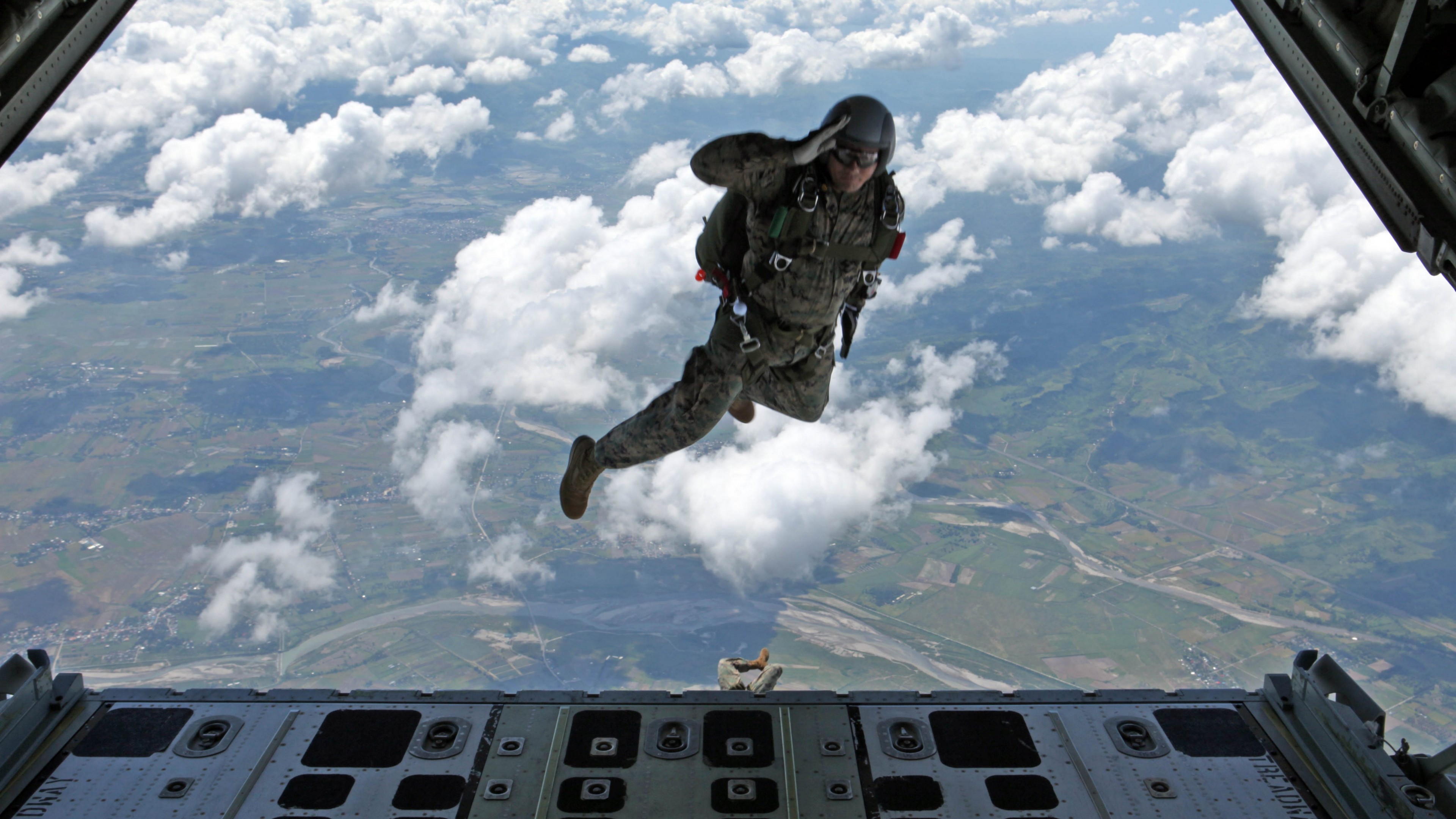 soldier, landing, troops, aircraft, landing force, HD Wallpaper