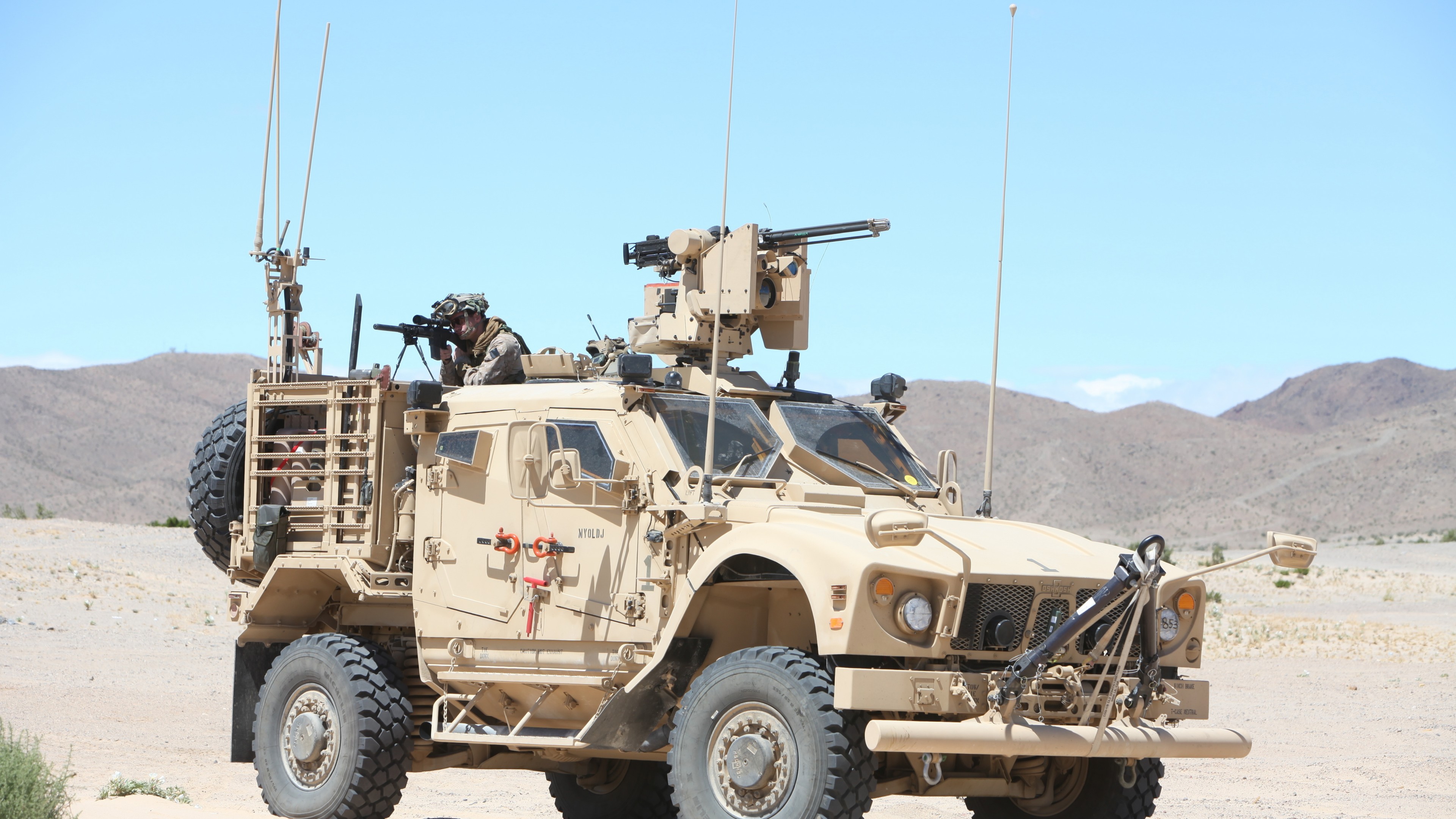 M-ATV, Oshkosh, MRAP, TerraMax, SXF, infantry mobility vehicle, desert, HD Wallpaper