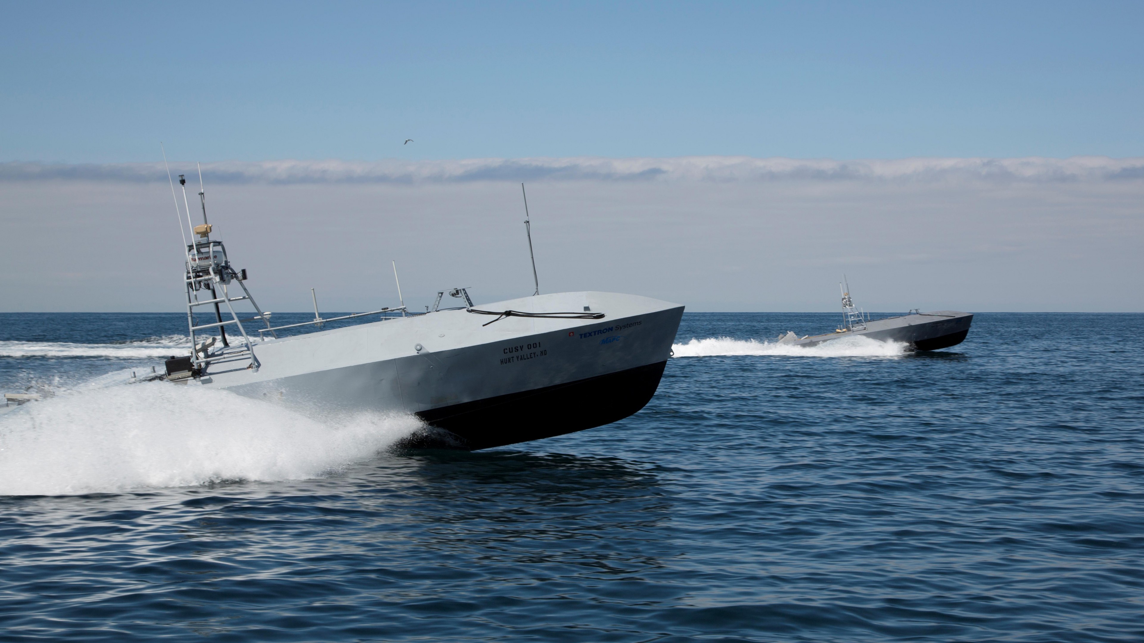Trident Warrior, Fleet-class, Common Unmanned Surface Vessel, CUSV, drone, sea, U.S. Navy, HD Wallpaper