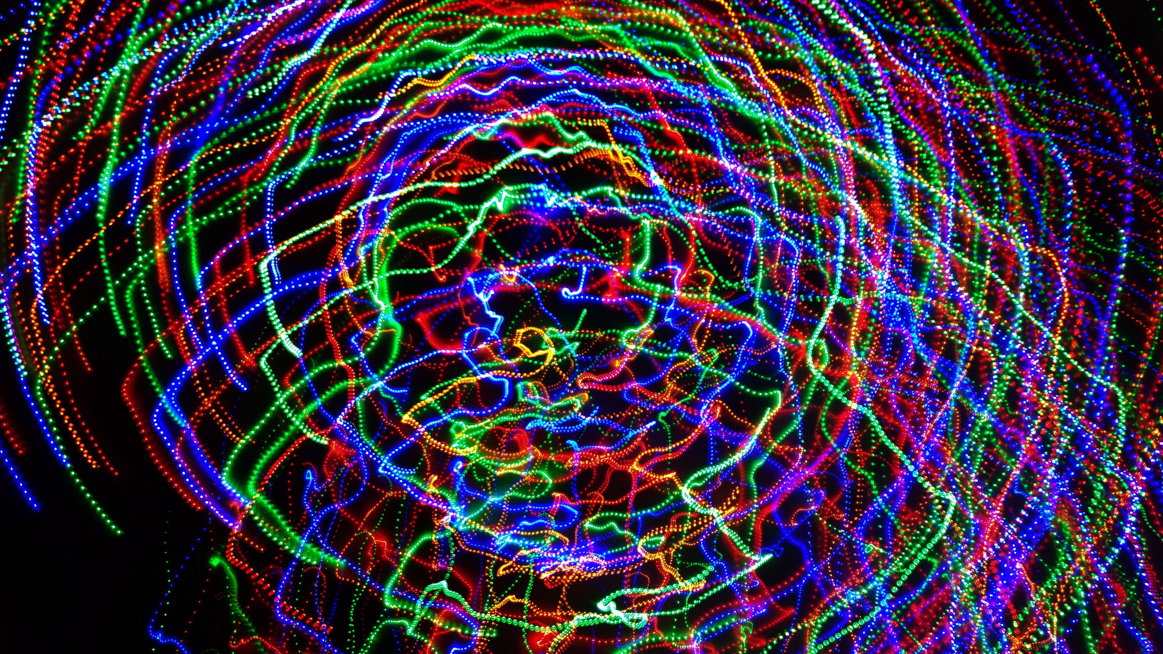 multi-colored, long exposure, light movement, 4k, HD Wallpaper