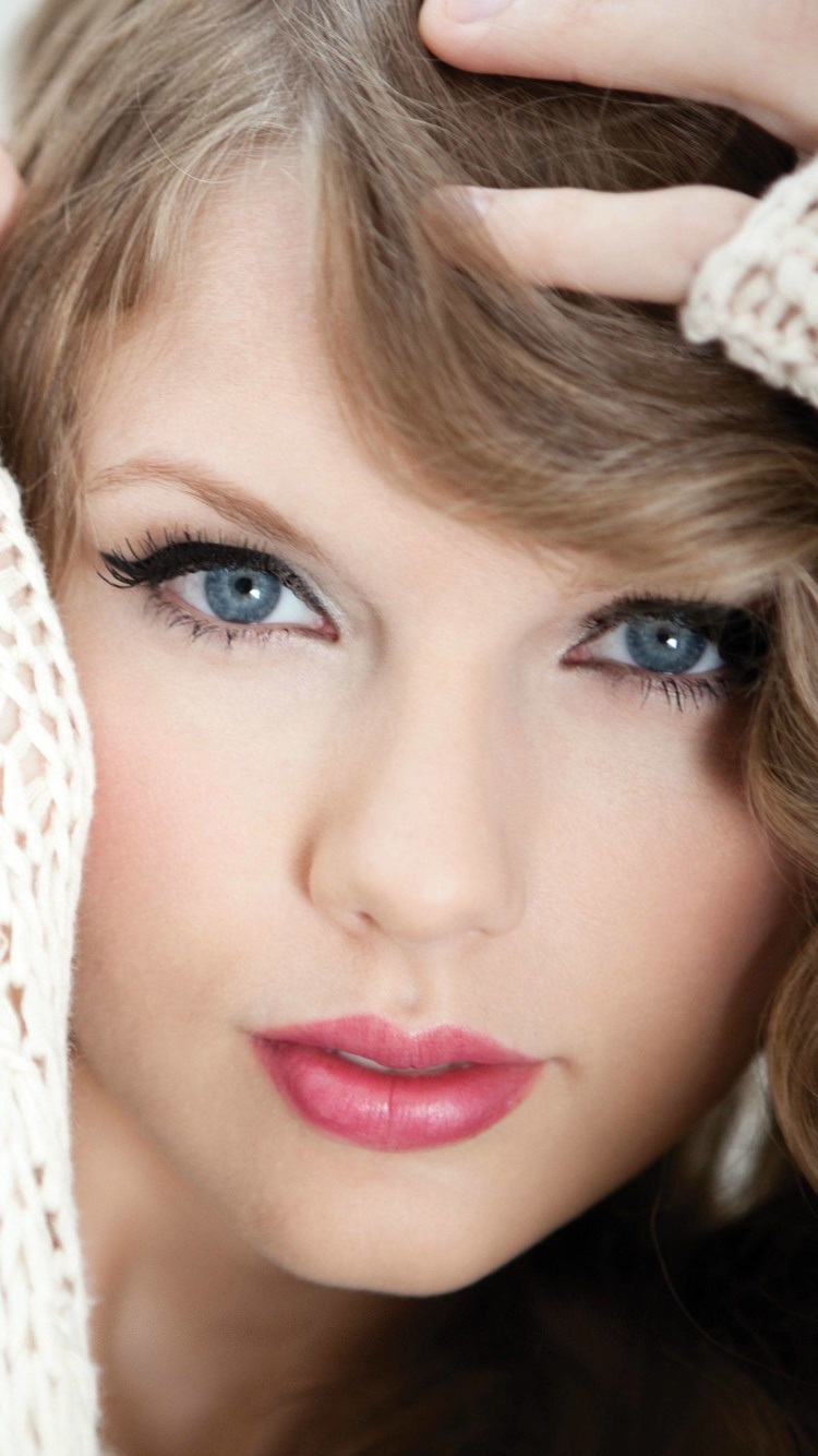 Music Taylor Swift, Singer, Blue Eyes, Face, Blonde, American, 750x1334, Phone HD Wallpaper