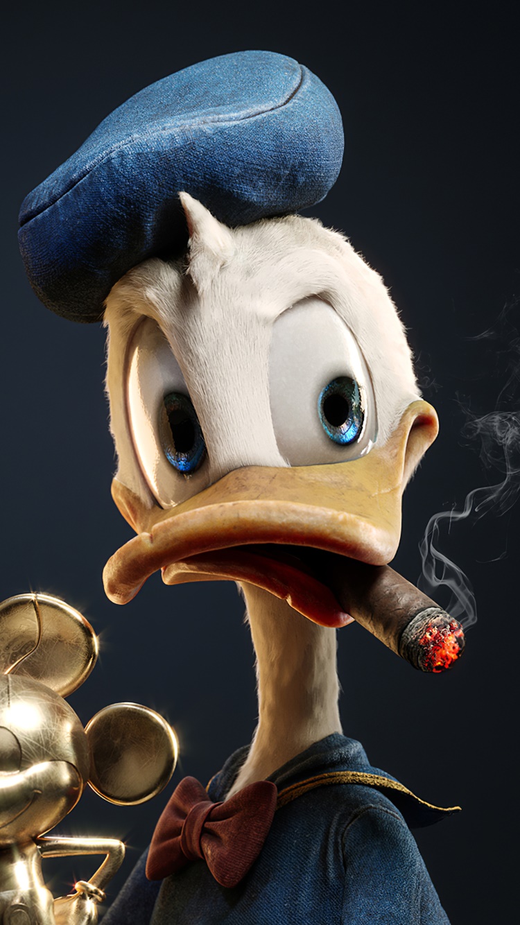 Movie Disney, Cigar, Donald Duck, 750x1334, Phone HD Wallpaper