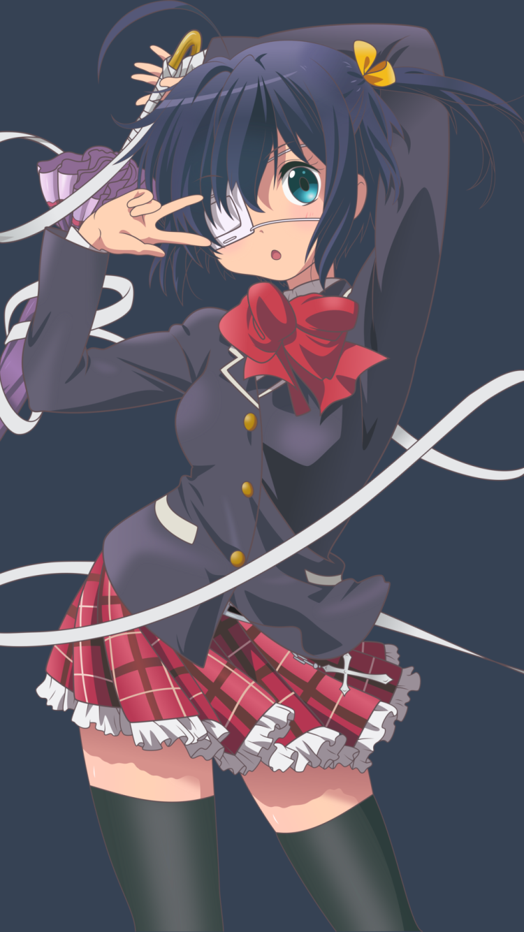 Anime Love, Chunibyo and Other Delusions, Rikka Takanashi, 750x1334, Phone HD Wallpaper