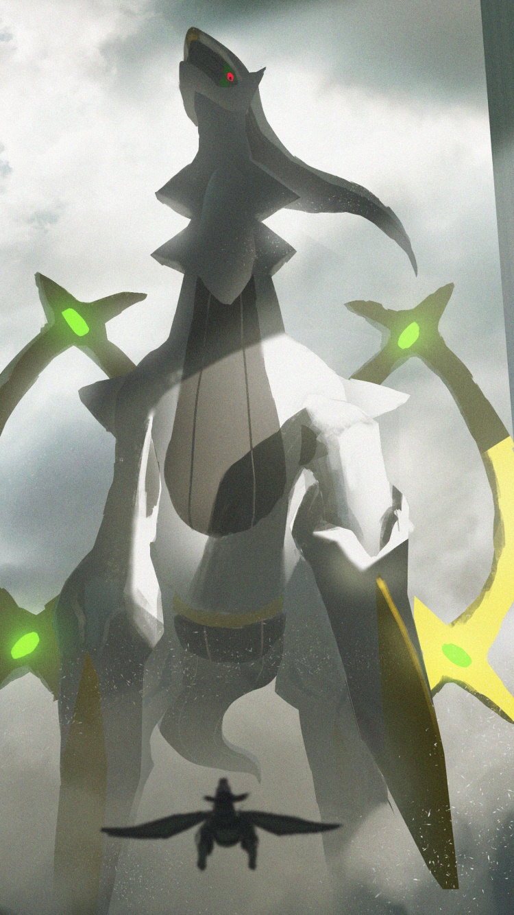 Anime Pokémon, Flygon (Pokémon), Arceus (Pokémon), 750x1334, Phone HD Wallpaper