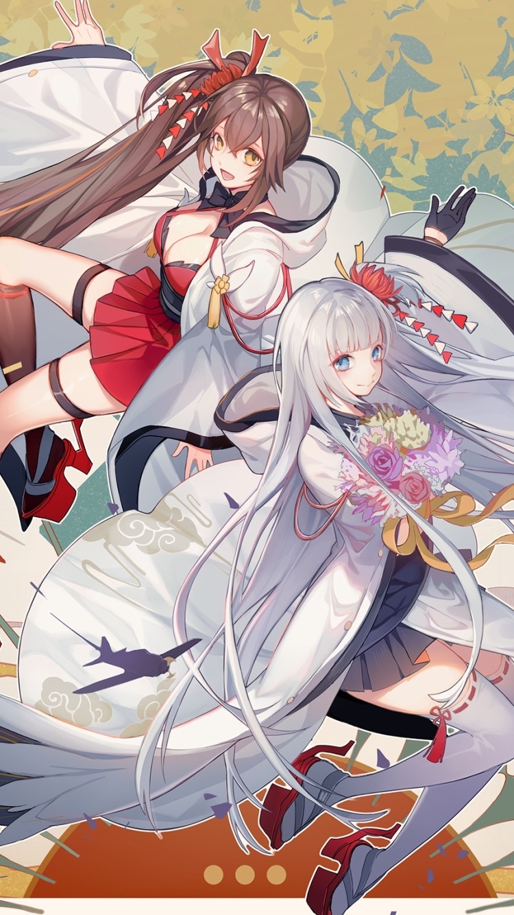 Anime Azur Lane, Zuikaku (Azur Lane), Shoukaku (Azur Lane), 750x1334, Phone HD Wallpaper