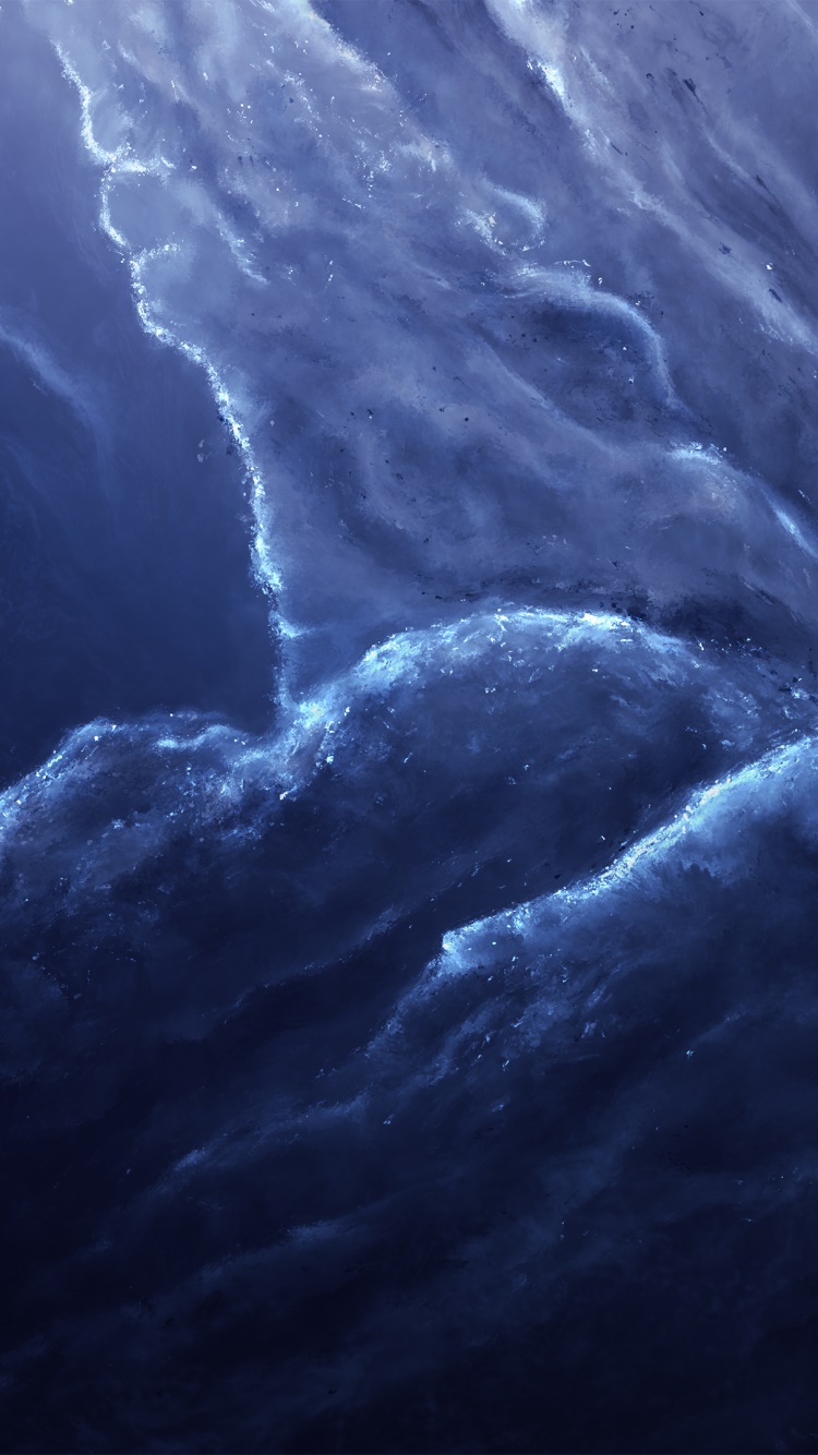 Sci Fi Nebula, Space, Blue, 750x1334, Phone HD Wallpaper