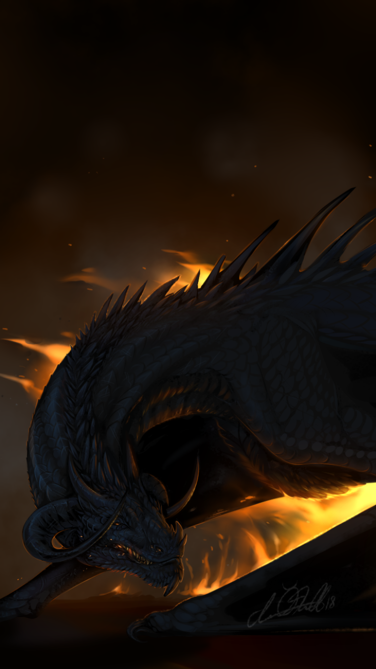 Fantasy Dragon, 750x1334, Phone HD Wallpaper