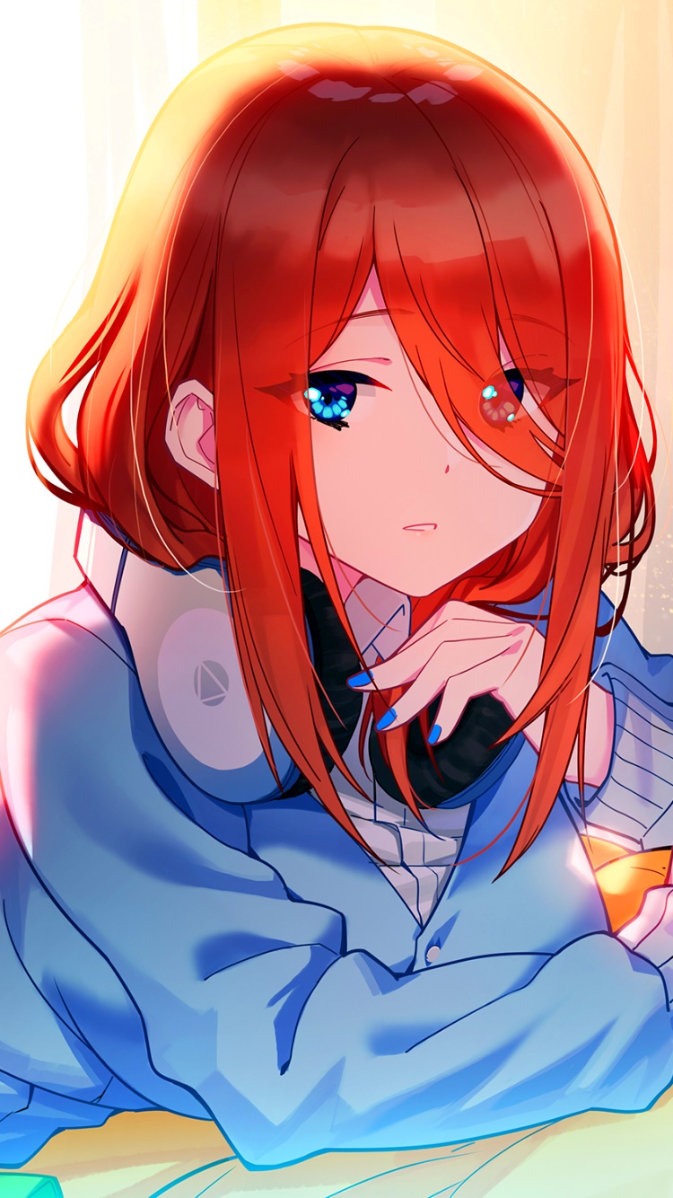 Anime The Quintessential Quintuplets, Miku Nakano, 750x1334, Phone HD Wallpaper
