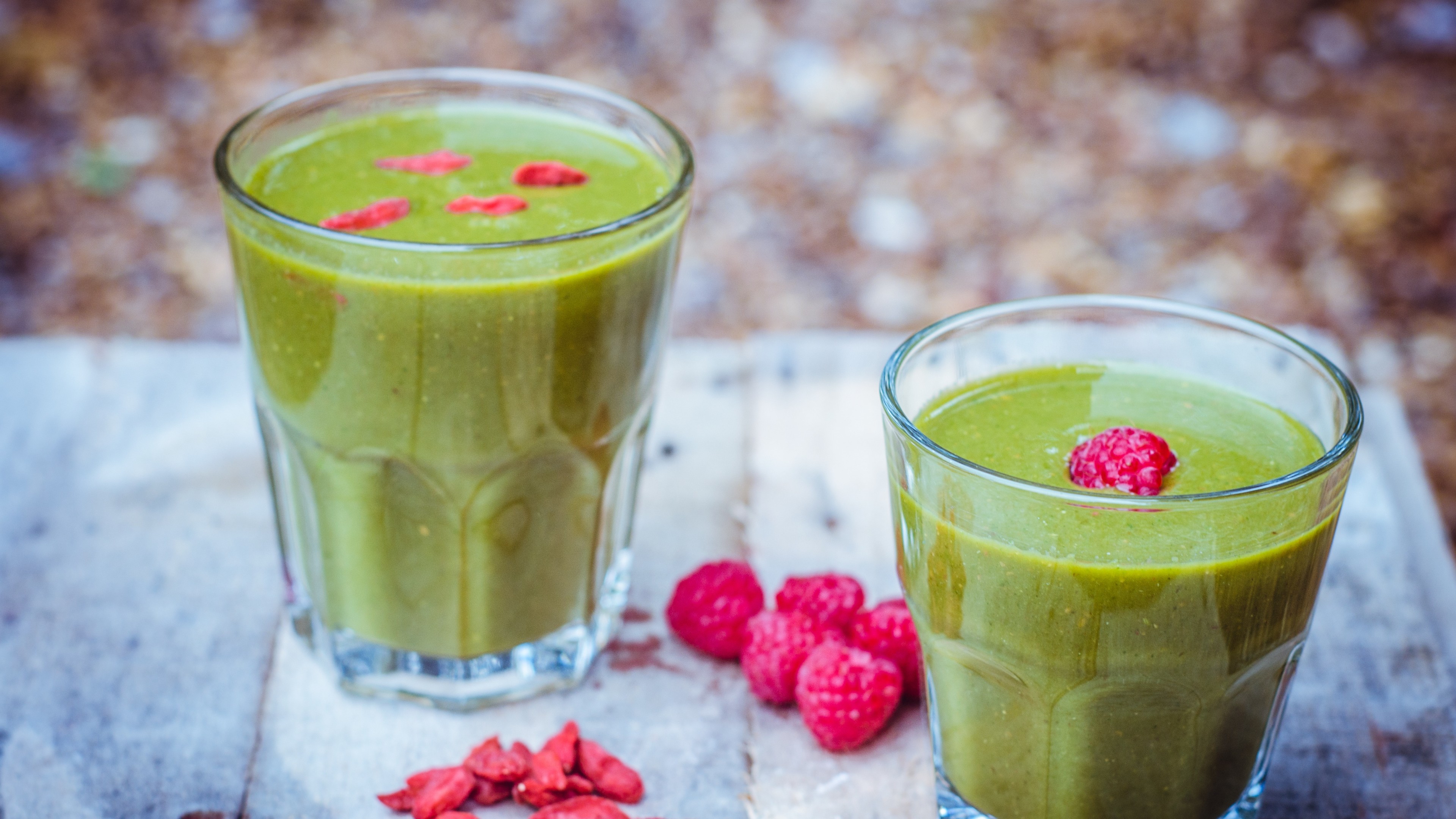 smoothies, raspberries, cabbage, apples, goji berries, HD Wallpaper