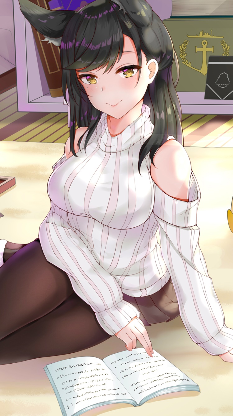 Anime Azur Lane, Atago (Azur Lane), 750x1334, Phone HD Wallpaper