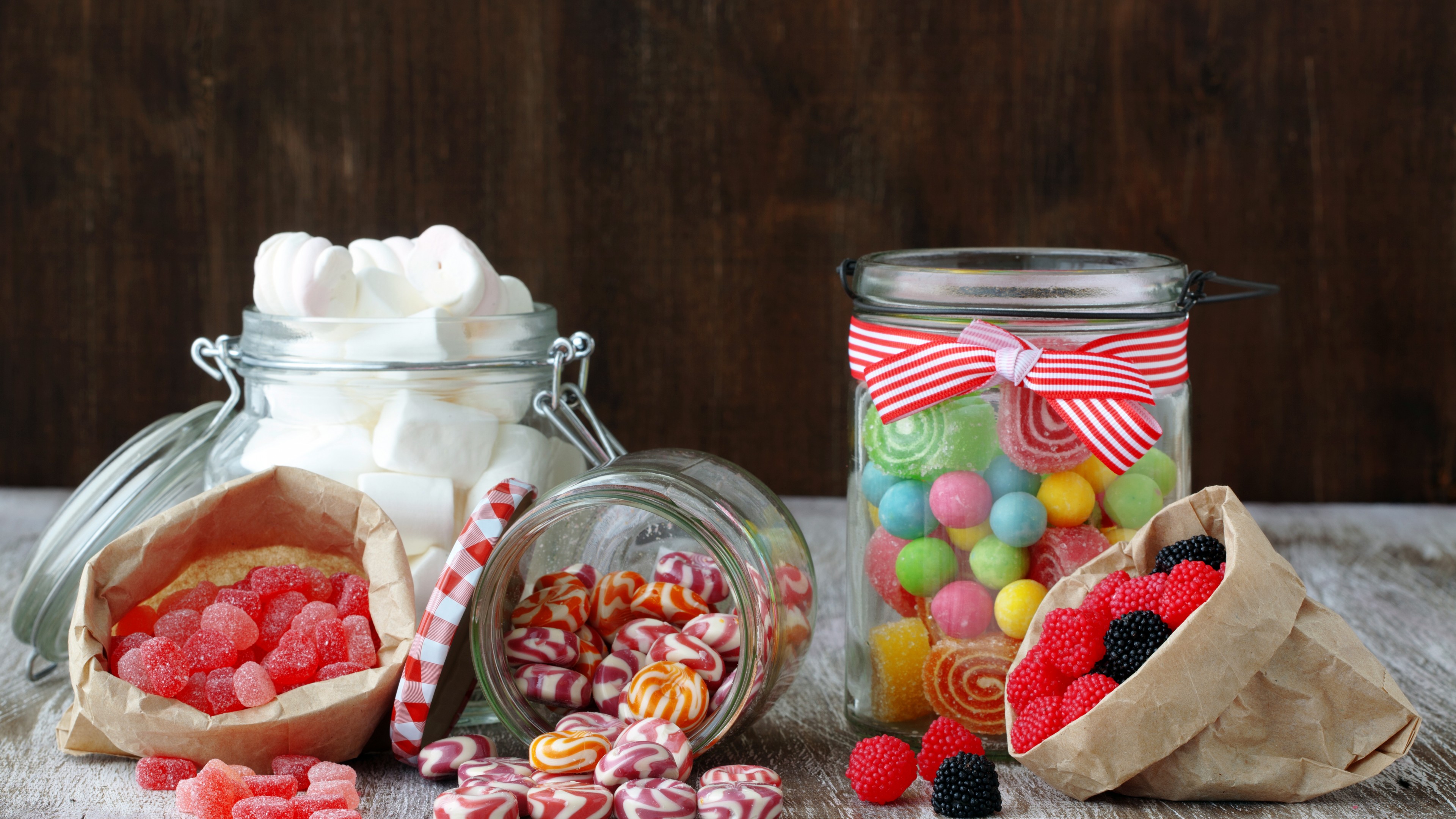 candy, marmellou, jellies, blackberries, HD Wallpaper