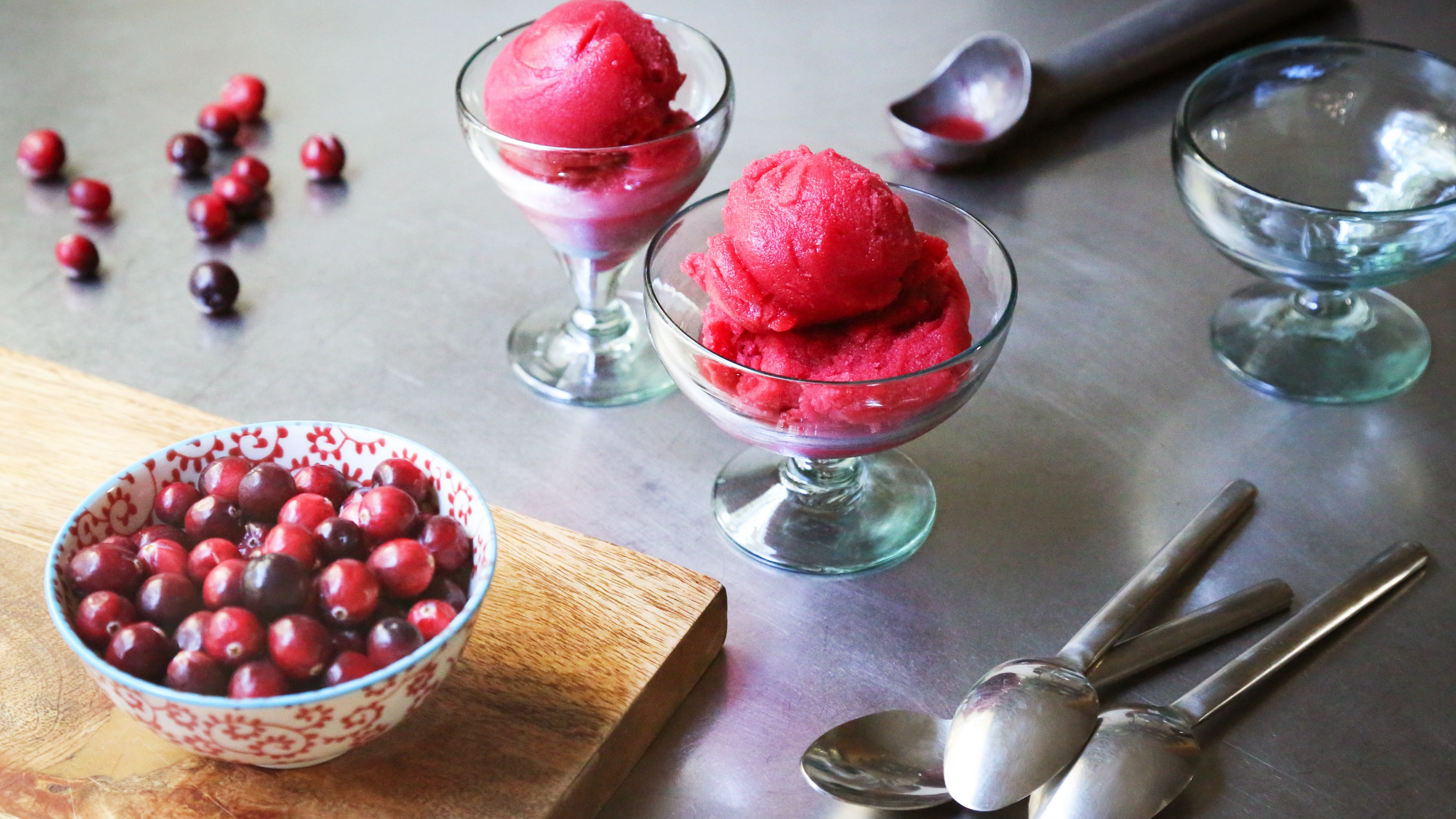 sorbet, berries, ice, HD Wallpaper