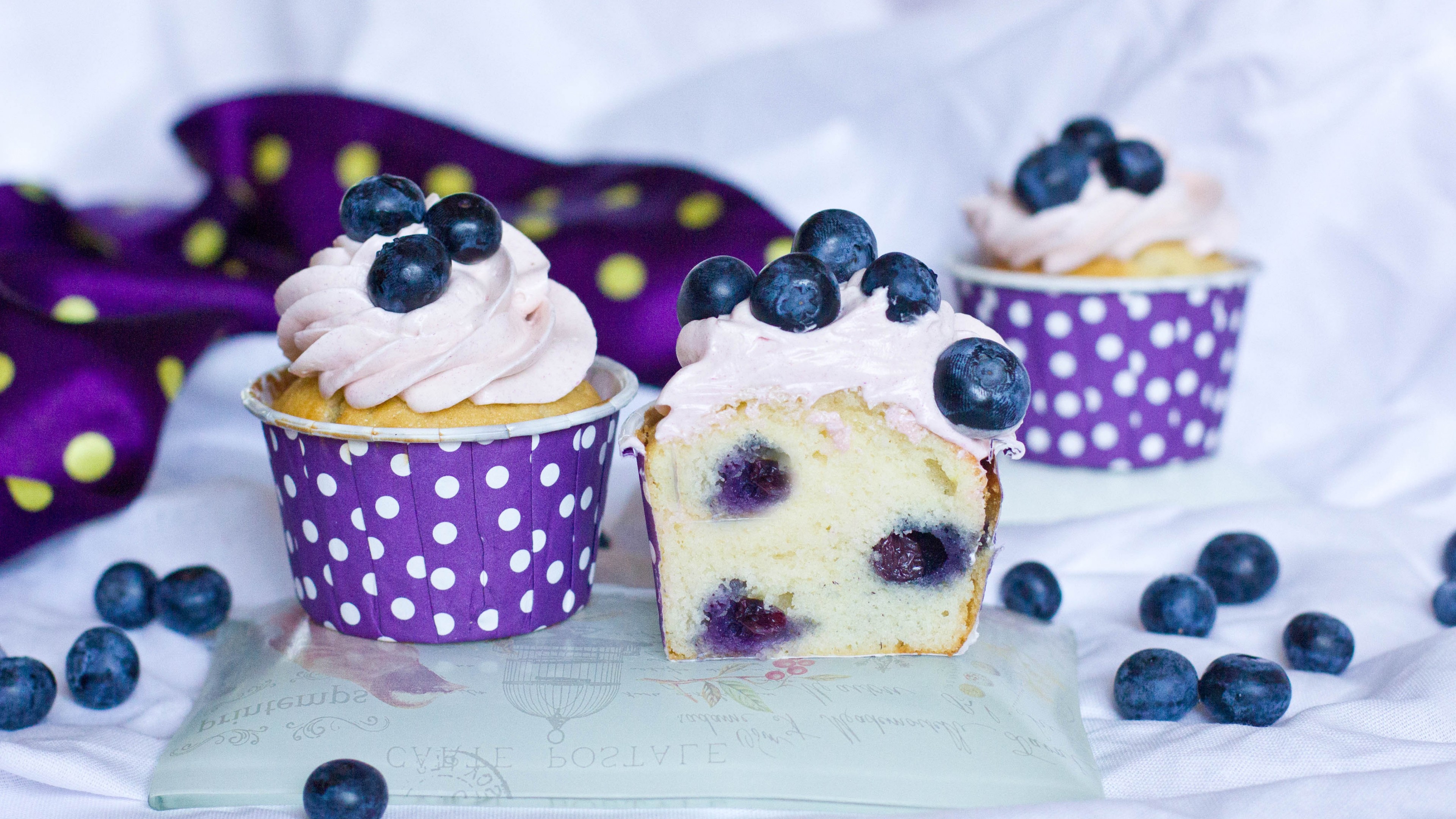 Cupcake, fairy cake, blueberry, HD Wallpaper