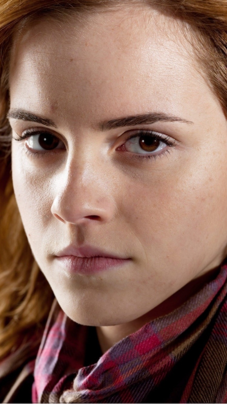 Women Emma Watson, Redhead, Brown Eyes, 750x1334, Phone HD Wallpaper