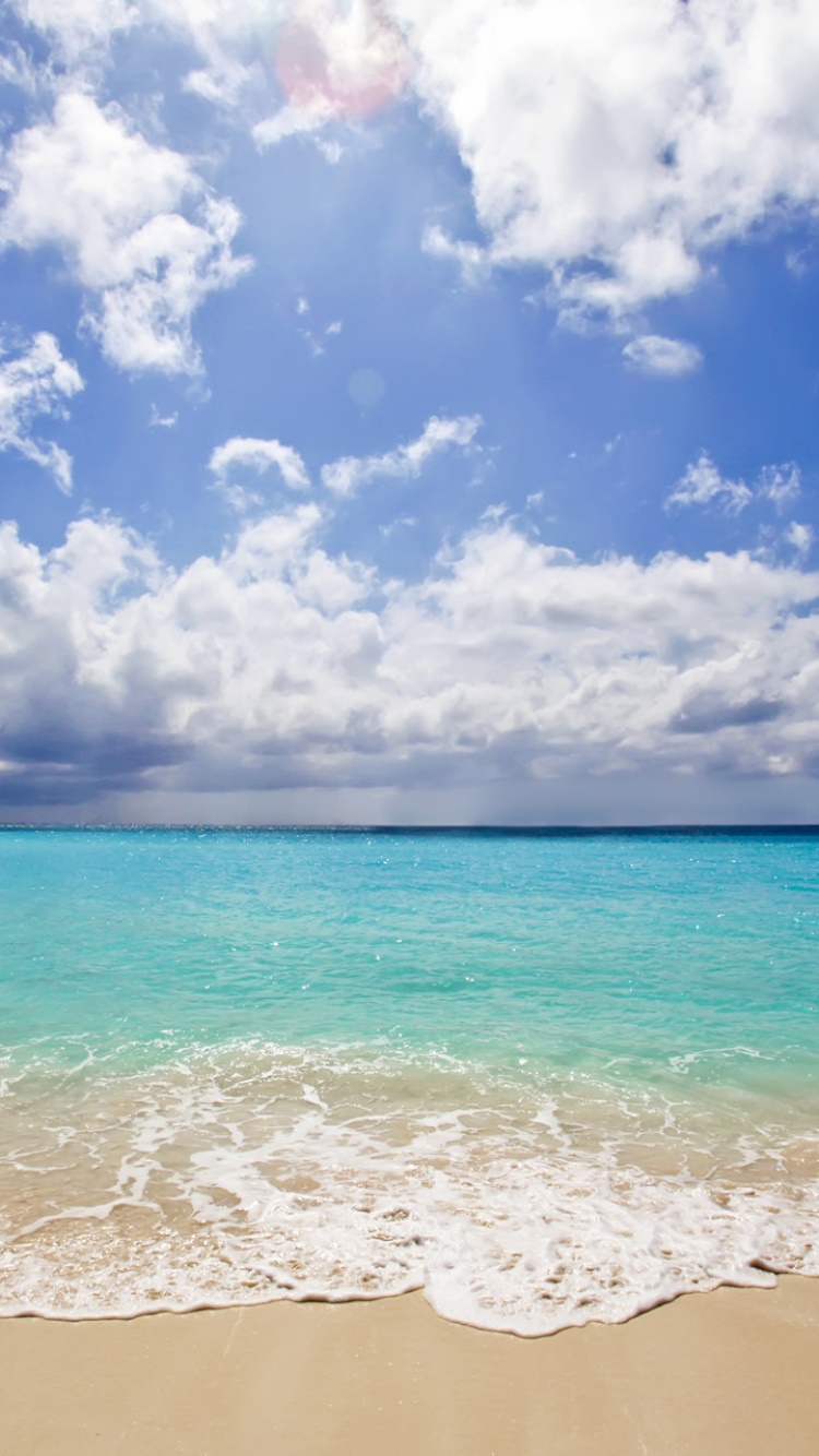 Earth Ocean, Turquoise, Blue, Sea, Sky, Earth, 750x1334, Phone HD Wallpaper