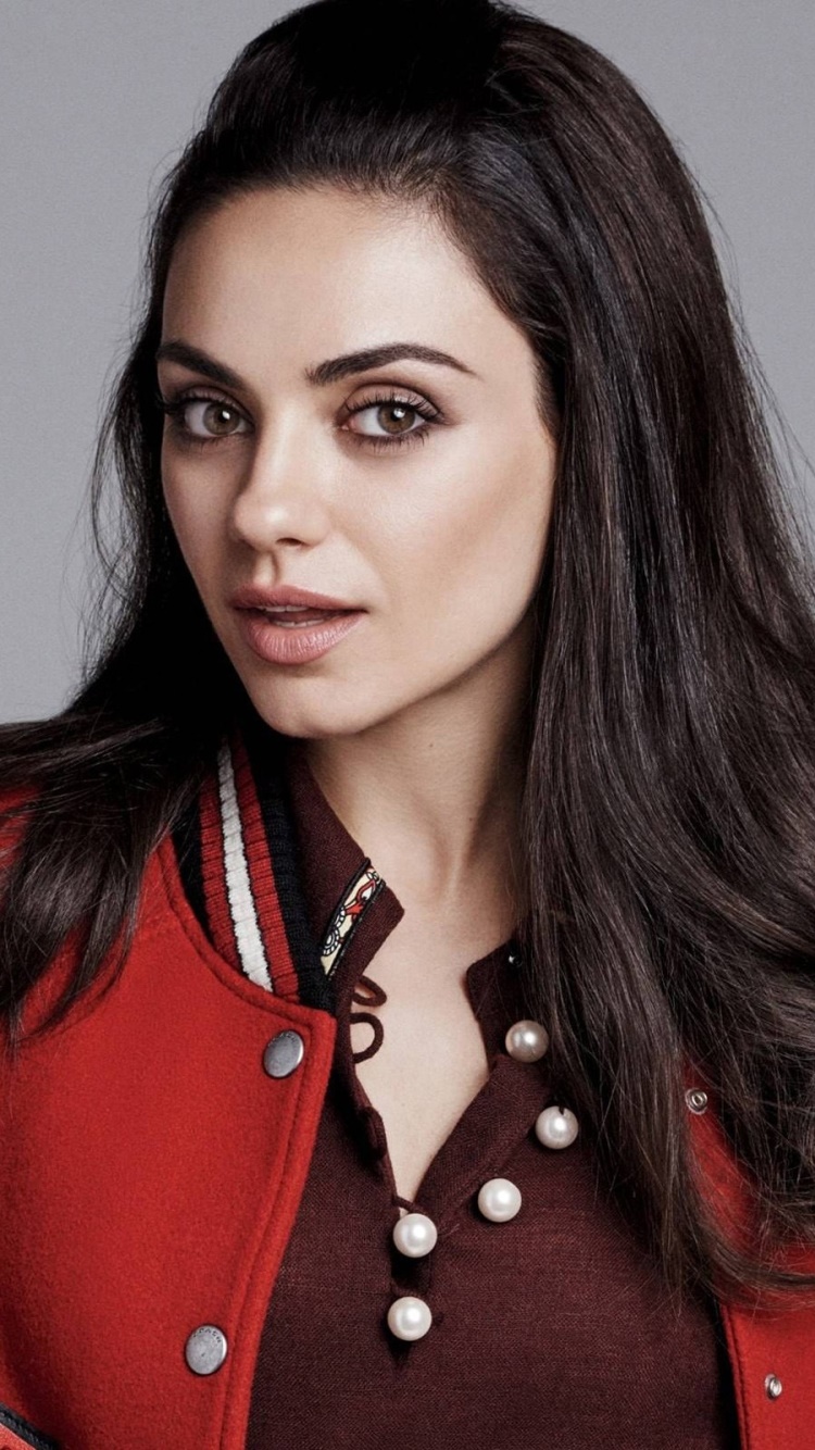 Celebrity Mila Kunis, Actress, Brunette, Hazel Eyes, 750x1334, Phone HD Wallpaper
