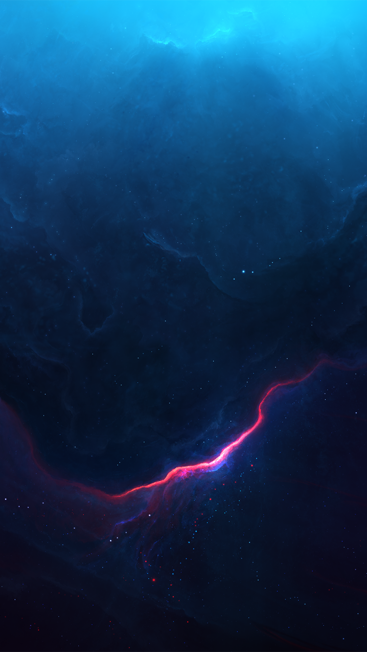 Sci Fi Nebula, Stars, Blue, Space, 750x1334, Phone HD Wallpaper
