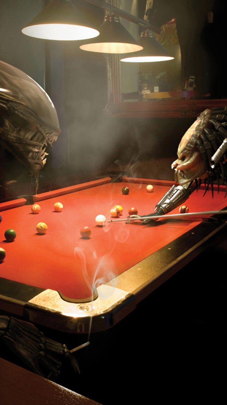 Humor Funny, Billiard, Alien, Pool, Game, Predator, 750x1334, Phone HD Wallpaper