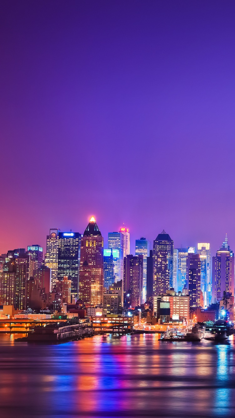 Man Made Manhattan, USA, New York, 750x1334, Phone HD Wallpaper