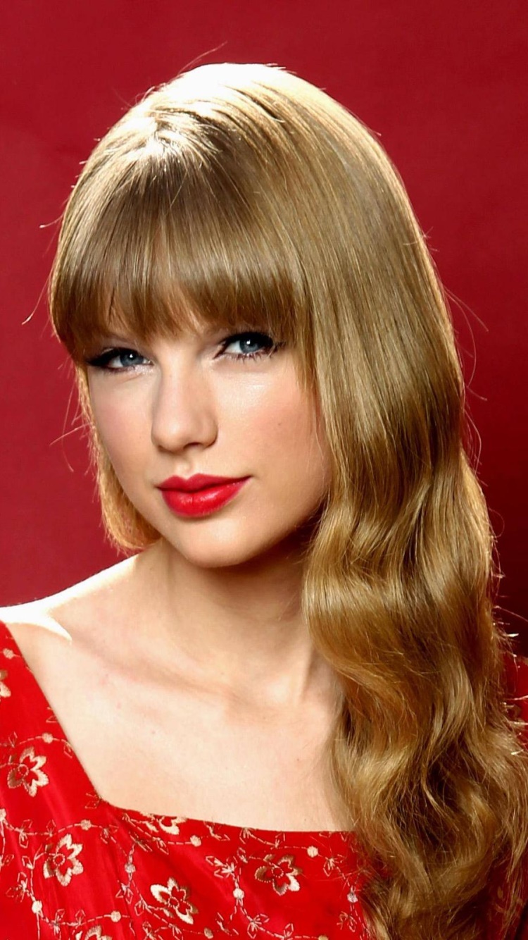 Music Taylor Swift, Blonde, Blue Eyes, Singer, Lipstick, 750x1334, Phone HD Wallpaper