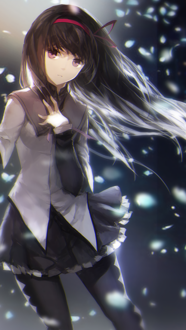Anime Puella Magi Madoka Magica, Homura Akemi, 750x1334, Phone HD Wallpaper