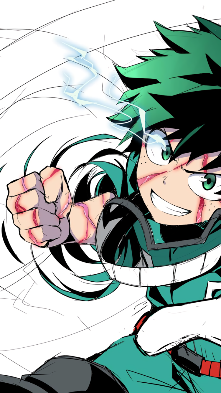 Anime My Hero Academia, Izuku Midoriya, 750x1334, Phone HD Wallpaper