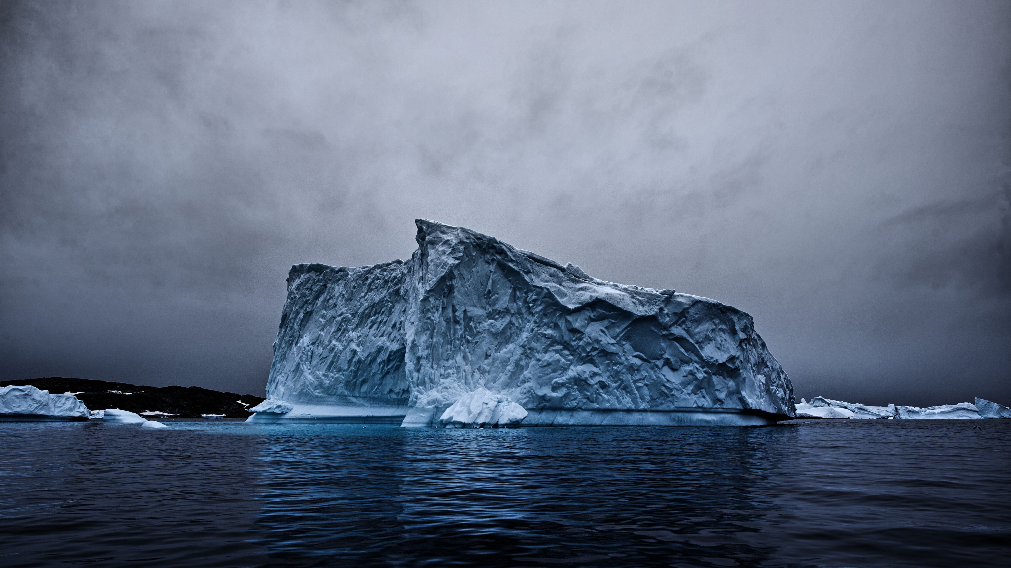 Antarctica, iceberg, ocean, 4k, HD Wallpaper