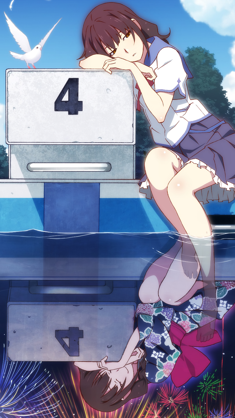 Anime Uchiage Hanabi, Shita kara Miru ka? Yoko kara Miru ka?, 750x1334, Phone HD Wallpaper