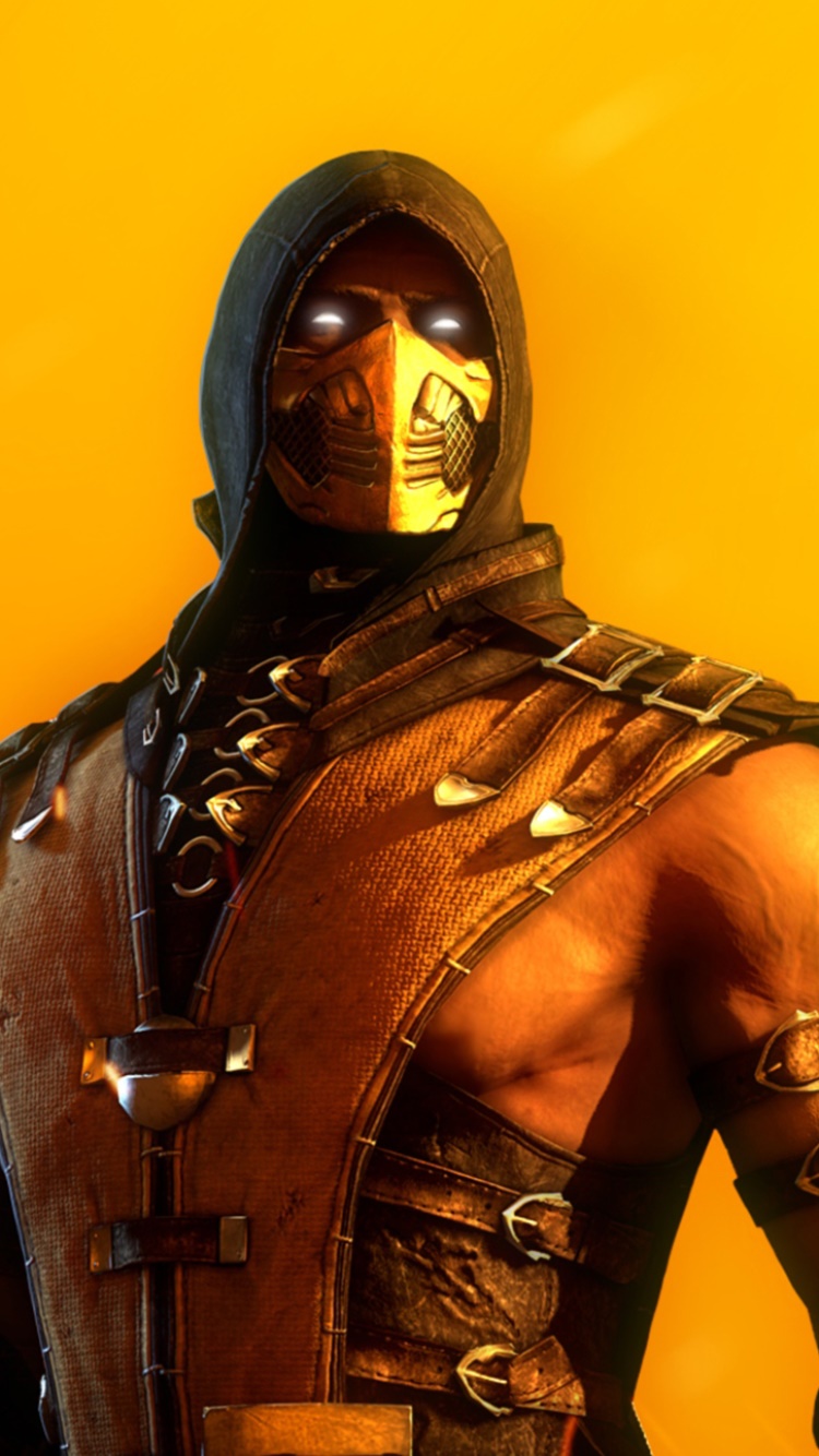 Video Game Mortal Kombat, Warrior, Scorpion (Mortal Kombat), 750x1334, Phone HD Wallpaper