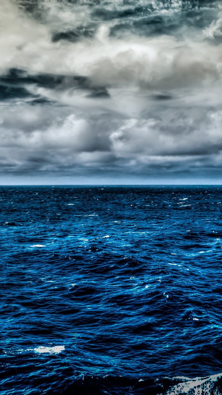Earth Ocean, Horizon, Cloud, Sea, 750x1334, Phone HD Wallpaper