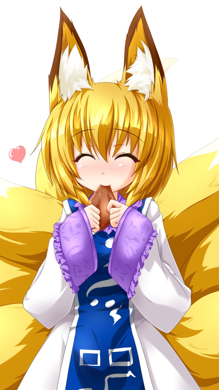 Anime Touhou, Ran Yakumo, 750x1334, Phone HD Wallpaper